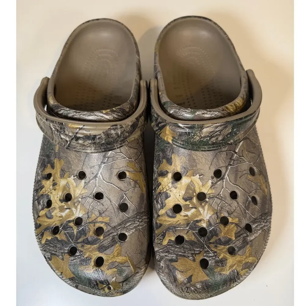 Crocs Realtree Classic Clogs Camouflage Mens Sz 11 / Womens Sz 12.5 Camo